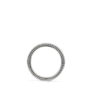 Streamline® Three-Row Band Ring with Black Diamonds, Size 12.5