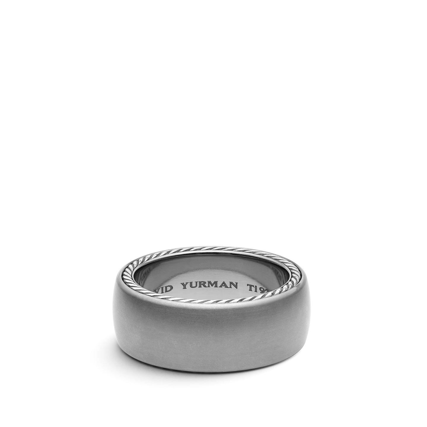Streamline® Wide Band Ring with Grey Titanium, Size 11.5