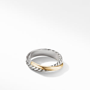 David Yurman The Crossover® Collection Ring in Silver and 18-Karat Yellow Gold