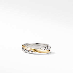 David Yurman The Crossover® Collection Ring in Silver and 18-Karat Yellow Gold