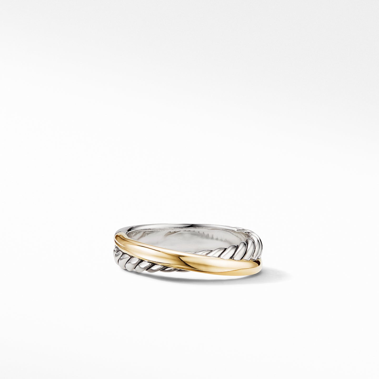 David Yurman The Crossover® Collection Ring in Silver and 18-Karat Yellow Gold