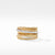 David Yurman 18K Yellow Gold Crossover Wide Ring with Diamonds