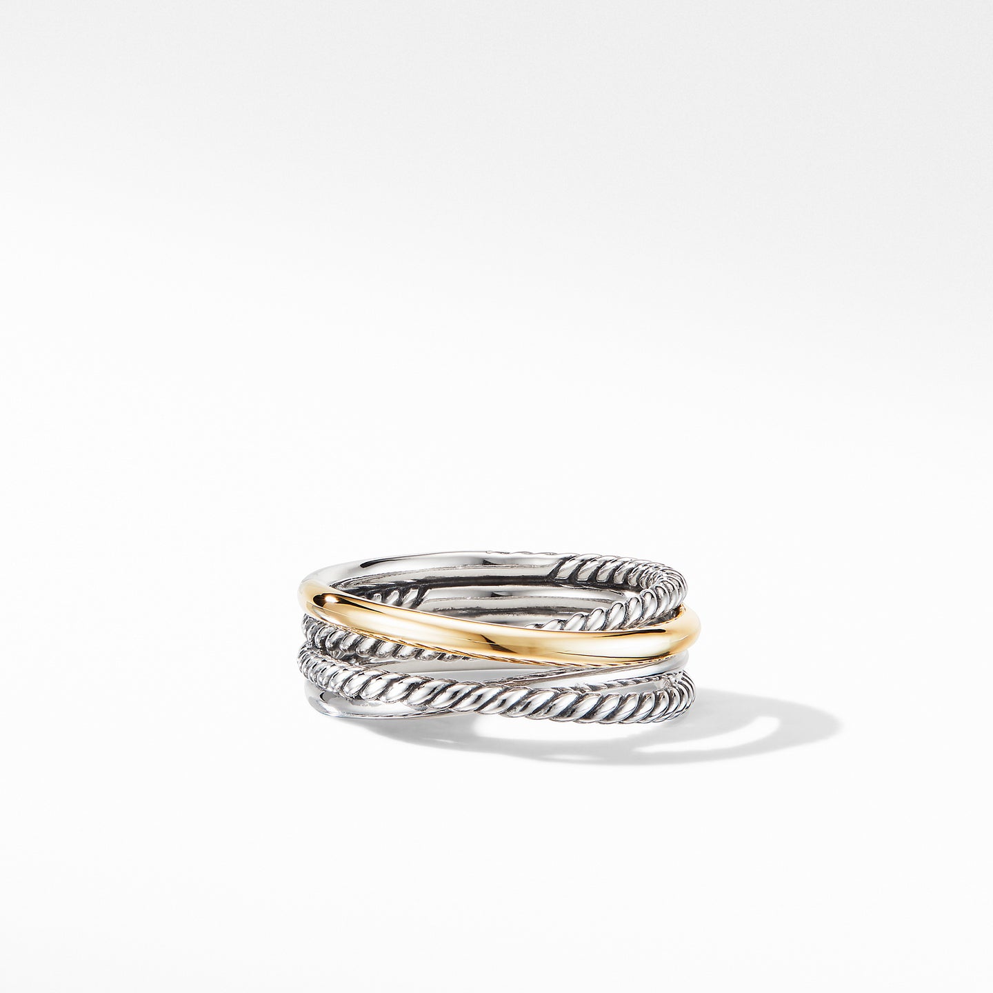David Yurman The Crossover® Collection Ring in Silver and 18-Karat Yellow Gold