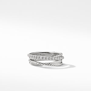 David Yurman Crossover Ring with Diamonds