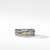 Load image into Gallery viewer, David Yurman 6mm Sterling Silver X Crossover Ring with 18K Yellow Gold