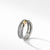 Load image into Gallery viewer, David Yurman Sterling Silver X Crossover Ring with 18K Yellow Gold on Side