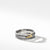 David Yurman Sterling Silver X Crossover Ring with 18k Yellow Gold