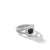 Load image into Gallery viewer, Petite Albion® Ring with Black Onyx and Diamonds, Size 5.5
