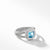 Load image into Gallery viewer, Petite Albion® Ring with Blue Topaz and Diamonds, Size 6