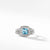 David Yurman Blue Topaz and Diamond Petite Albion Ring