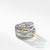 Load image into Gallery viewer, David Yurman Silver and Gold Two-Tone Double X Crossover Ring