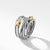 Load image into Gallery viewer, David Yurman Double X Crossover Ring in Sterling Silver and 18K Yellow Gold
