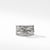 Double X Crossover Ring with Diamonds, Size 7