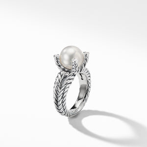 Cable David Yurman Pearl Ring with Diamonds