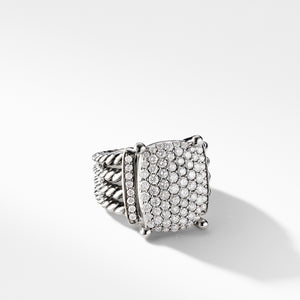 David Yurman Sterling Silver Wheaton Ring with Diamonds