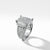 Side of David Yurman Sterling Silver Wheaton Ring with Diamonds