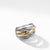 Crossover Wide Ring with Gold, Size 5