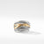 Load image into Gallery viewer, David Yurman Sterling Silver Crossover Wide Ring with Gold