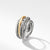 Load image into Gallery viewer, David Yurman Sterling Silver Crossover Narrow Ring with 14K Yellow Gold