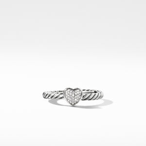 Cable Collectibles® Heart Ring with Diamonds, Size 6