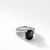 Petite Wheaton Ring with Black Onyx and Diamonds, Size 5