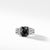 Petite Wheaton Ring with Black Onyx and Diamonds, Size 8