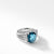 Load image into Gallery viewer, Petite Wheaton Ring with Hampton Blue Topaz and Diamonds, Size 5