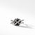Ring with Black Onyx and Diamonds, Size 6.5