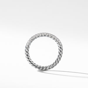 Petite Pavé Ring with Diamonds, Size 7.5