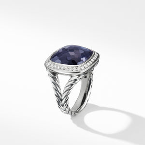 Ring with Lavender Amethyst and Diamonds, Size 6