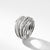 Crossover Dome Ring with Diamonds, Size 7