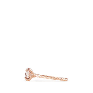 Châtelaine® Ring with Morganite and Diamonds in 18K Rose Gold, Size 7