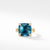 Châtelaine Ring with Hampton Blue Topaz and Diamonds in 18K Gold, Size 6