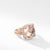 Load image into Gallery viewer, Châtelaine® Pavé Bezel Ring in 18K Rose Gold with Morganite, Size 6