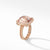 Load image into Gallery viewer, Châtelaine® Pavé Bezel Ring in 18K Rose Gold with Morganite, Size 6