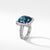 Load image into Gallery viewer, David Yurman Silver Cable Bezel Ring with Hampton Blue Topaz and Diamonds