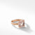 Châtelaine® Pavé Bezel Ring in 18K Rose Gold with Morganite, Size 7