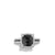 Chatelaine® Pave Bezel Ring with Black Onyx and Diamonds, Size 8