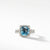 Size 7 David Yurman Châtelaine Pavé Bezel Ring with Hampton Blue Topaz and Diamonds