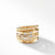 Load image into Gallery viewer, Stax Wide Ring with Diamonds in 18K Gold, 15mm, Size 7