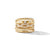 Stax Wide Ring with Diamonds in 18K Gold