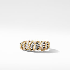 David Yurman Helena Ring with Diamonds and 18K Yellow Gold