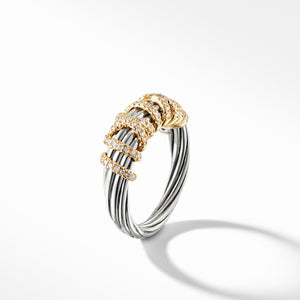 Helena Ring with Diamonds and 18K Gold in 8mm, Size 5
