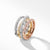 Pavéflex Four Row Ring with Diamonds in 18K Gold, Size 6-7