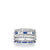 Load image into Gallery viewer, Stax Color Ring with Sapphires, Blue Enamel and Diamonds in 18K White Gold, 13mm, Size 7