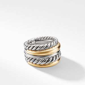 Pure Form® Wide Ring with 18K Gold, Size 5.5