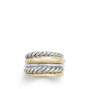 Pure Form® Wide Ring with 18K Gold, Size 5.5