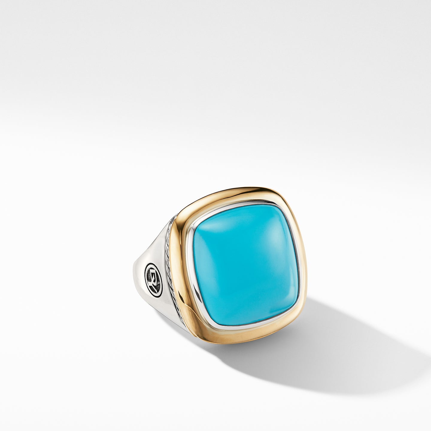 Albion® Statement Ring with 18K Gold and Reconstituted Turquoise, Size 8