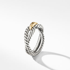 David Yurman The Crossover® Collection Ring in Silver and 18-Karat Yellow Gold