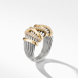 Helena Statement Ring with 18K Gold and Diamonds, Size 9